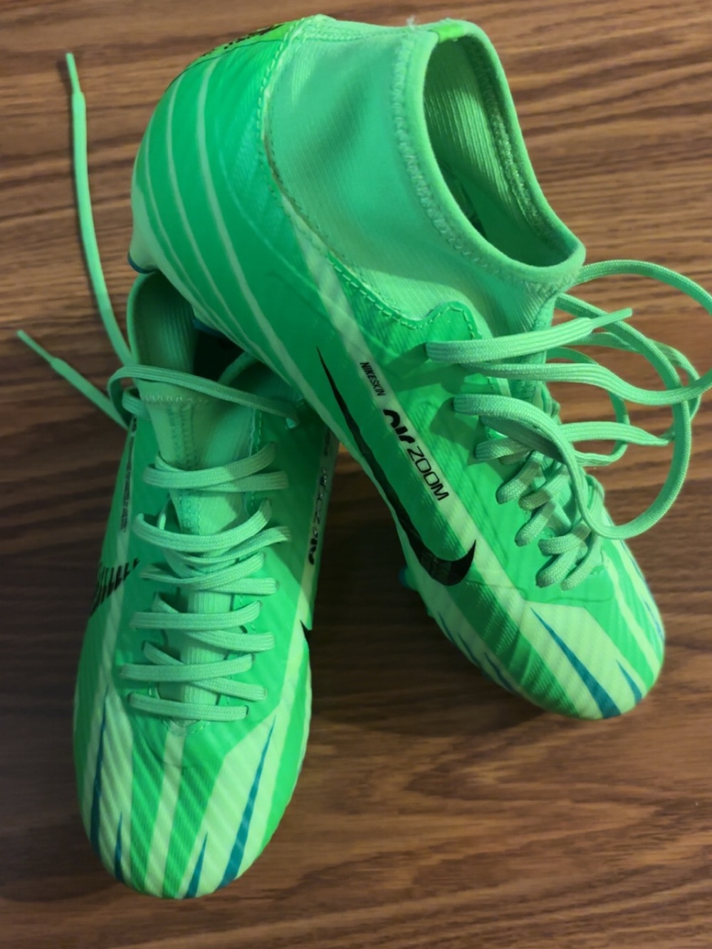 Nike Kids' Air Zoom Neon Green Soccer Cleats